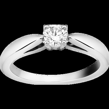 Кольцо-солитер Bonheur, платина, один бриллиант круглой огранки 0,30 карата, EIF