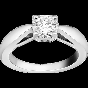 Кольцо-солитер Bonheur, платина, один бриллиант круглой огранки 0,70 карата, DVVS1