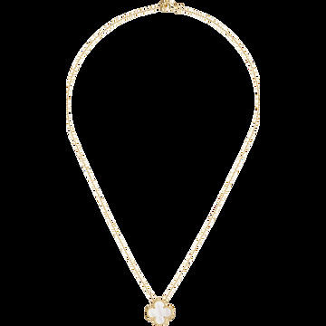 Подвеска Vintage Alhambra, желтое золото, белый перламутр