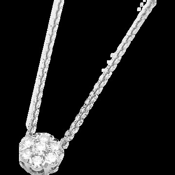 Подвеска Fleurette, большая модель, белое золото, бриллианты