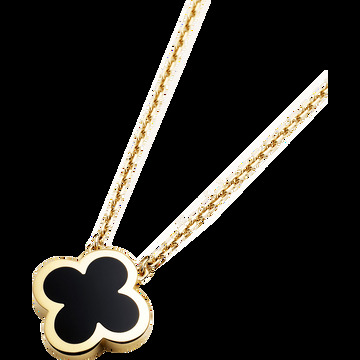 Подвеска Pure Alhambra, желтое золото, оникс