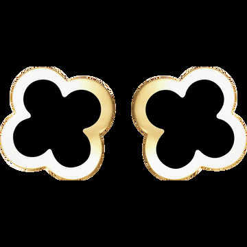 Пуссеты Pure Alhambra, желтое золото, оникс