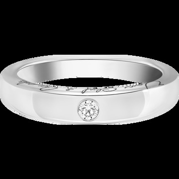 Обручальное кольцо New York, платина, бриллиант