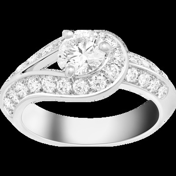 Кольцо-солитер Couture, платина, бриллианты, один бриллиант круглой огранки 0,70 карата, DVVS2