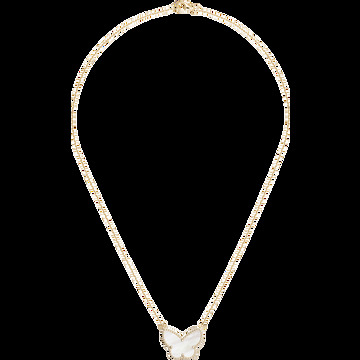 Подвеска Lucky Alhambra Butterfly, желтое золото, белый перламутр