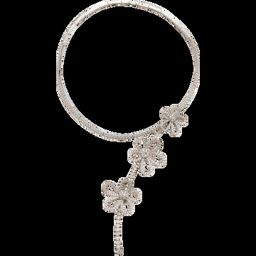 Колье Flowerlace, белое золото, бриллианты