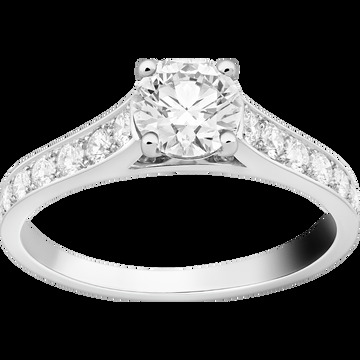 Кольцо-солитер Romance, платина, бриллианты, один бриллиант круглой огранки 0,70 карата, DVVS1