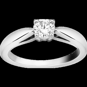 Кольцо с солитером Bonheur, платина, один бриллиант круглой огранки 0,40 карата, DVVS2