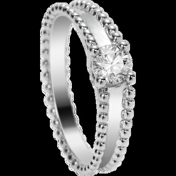 Кольцо-солитер Estelle, платина, один бриллиант круглой огранки 0,30 карата, EVVS1