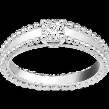 Кольцо-солитер Estelle, платина, один бриллиант круглой огранки 0,30 карата, DIF