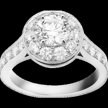 Кольцо-солитер Icône, платина, бриллианты, один бриллиант круглой огранки 1,00 карата, EVVS2