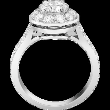 Кольцо-солитер Icône, платина, бриллианты, один бриллиант круглой огранки 1,00 карата, DIF