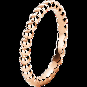 Кольцо Perlée perles d'or, модель среднего размера, розовое золото.