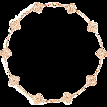 Колье Vintage Alhambra, 10 мотивов, розовое золото