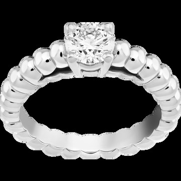 Кольцо-солитер Perlée, белое золото, один бриллиант круглой огранки 0,70 карата, EVVS2