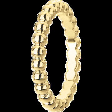 Кольцо Perlée perles d'or, модель среднего размера, желтое золото.