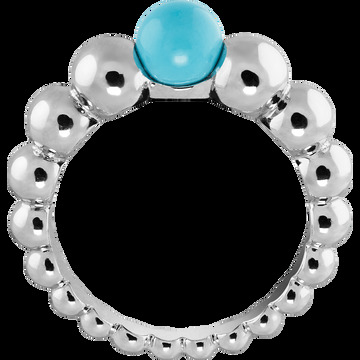 Кольцо Perlée couleurs Variation, белое золото, бирюза