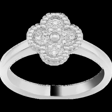 Кольцо Sweet Alhambra, белое золото, бриллианты