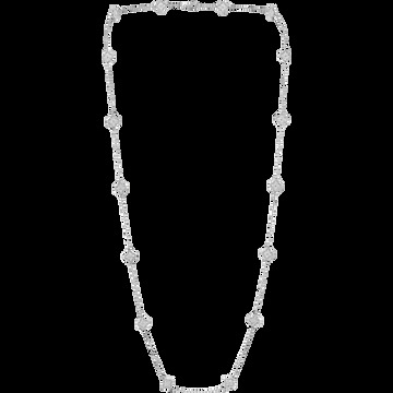 Длинное колье Sweet Alhambra, 16 мотивов, белое золото, бриллианты
