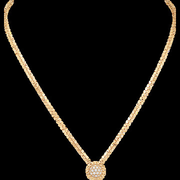 Подвеска Perlée diamants, желтое золото, бриллианты