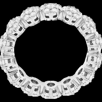 Обручальное кольцо Fleurette, платина, бриллианты круглой огранки