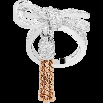 Кольцо Cordes, розовое и белое золото, бриллианты