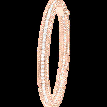 Браслет Perlée diamants бриллиантами, 1 ряд, розовое золото, большая модель.