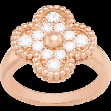 Кольцо Vintage Alhambra, розовое золото, бриллианты.