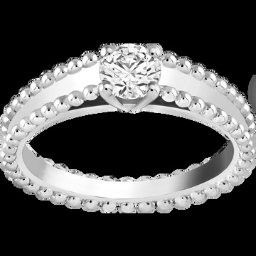 Кольцо-солитер Estelle, платина, один бриллиант круглой огранки 0,40 карата, DIF