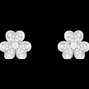 Серьги Frivole, миниатюрная модель, белое золото, бриллианты