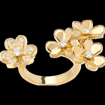 Кольцо на два пальца Frivole, желтое золото, бриллианты