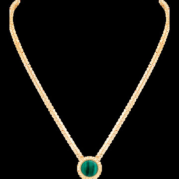 Подвеска Perlée Couleurs, желтое золото, малахит