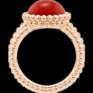 Кольцо Perlée Couleurs, розовое золото, сердолик