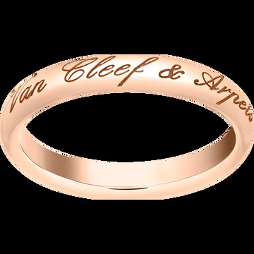 Обручальное кольцо Tendrement Signature, розовое золото.