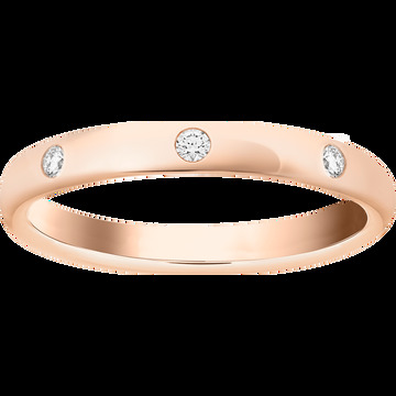 Обручальное кольцо Tendrement Etoiles, розовое золото, бриллианты