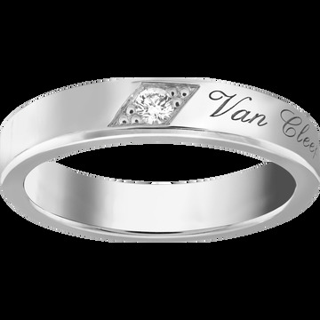 Обручальное кольцо Toujours Signature Etoiles, 4 мм, платина, бриллиант.