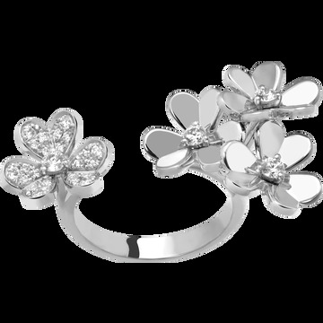 Кольцо на два пальца Frivole, белое золото, бриллианты