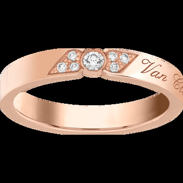 Обручальное кольцо Toujours Signature Etoiles, 3 мм, розовое золото, бриллианты