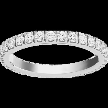 Обручальное кольцо Félicité, 2,1 мм, белое золото, бриллианты круглой огранки