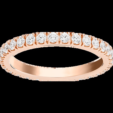 Обручальное кольцо Félicité, 2,1 мм, розовое золото, бриллианты круглой огранки