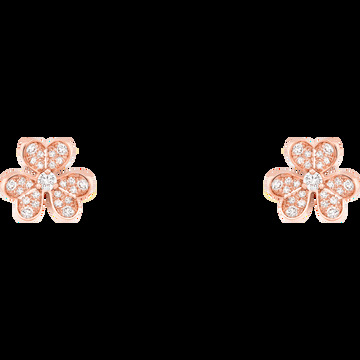 Серьги Frivole, миниатюрная модель, розовое золото, бриллианты