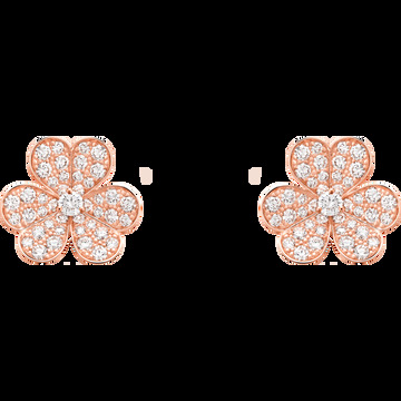 Серьги Frivole, маленькая модель, розовое золото, бриллианты
