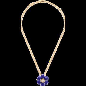 Подвеска Rose de Noël, миниатюрная модель, желтое золото, лазурит, бриллианты