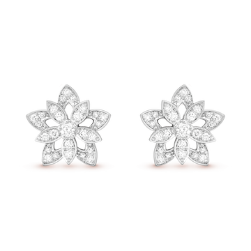 Lotus openwork earrings mini model