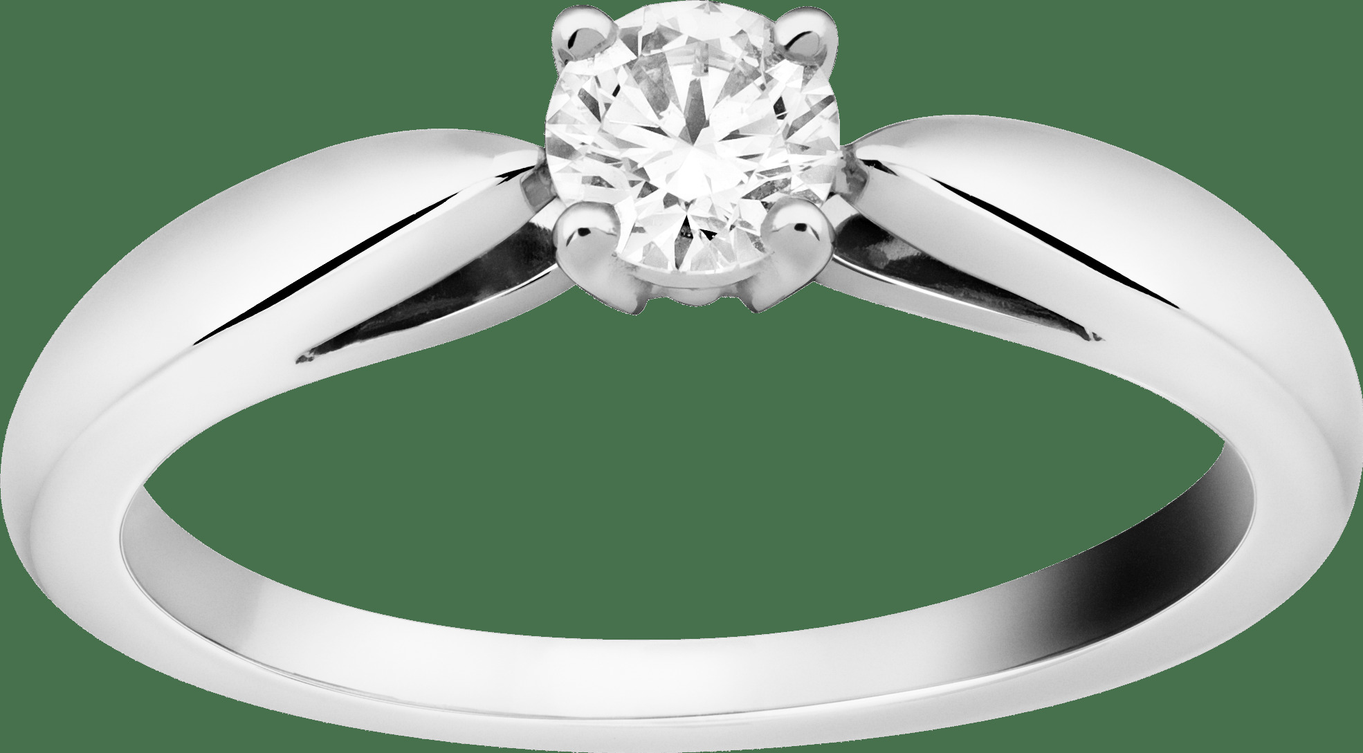 Кольцо-солитер Bonheur, платина, один бриллиант круглой огранки 0,30 карата, EIF