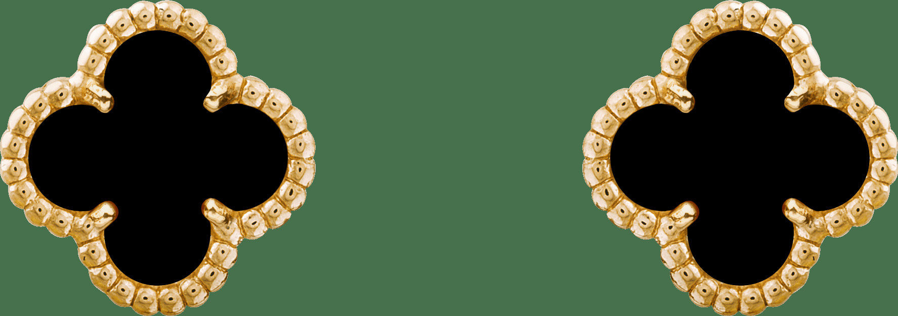 Пуссеты Sweet Alhambra, желтое золото, оникс