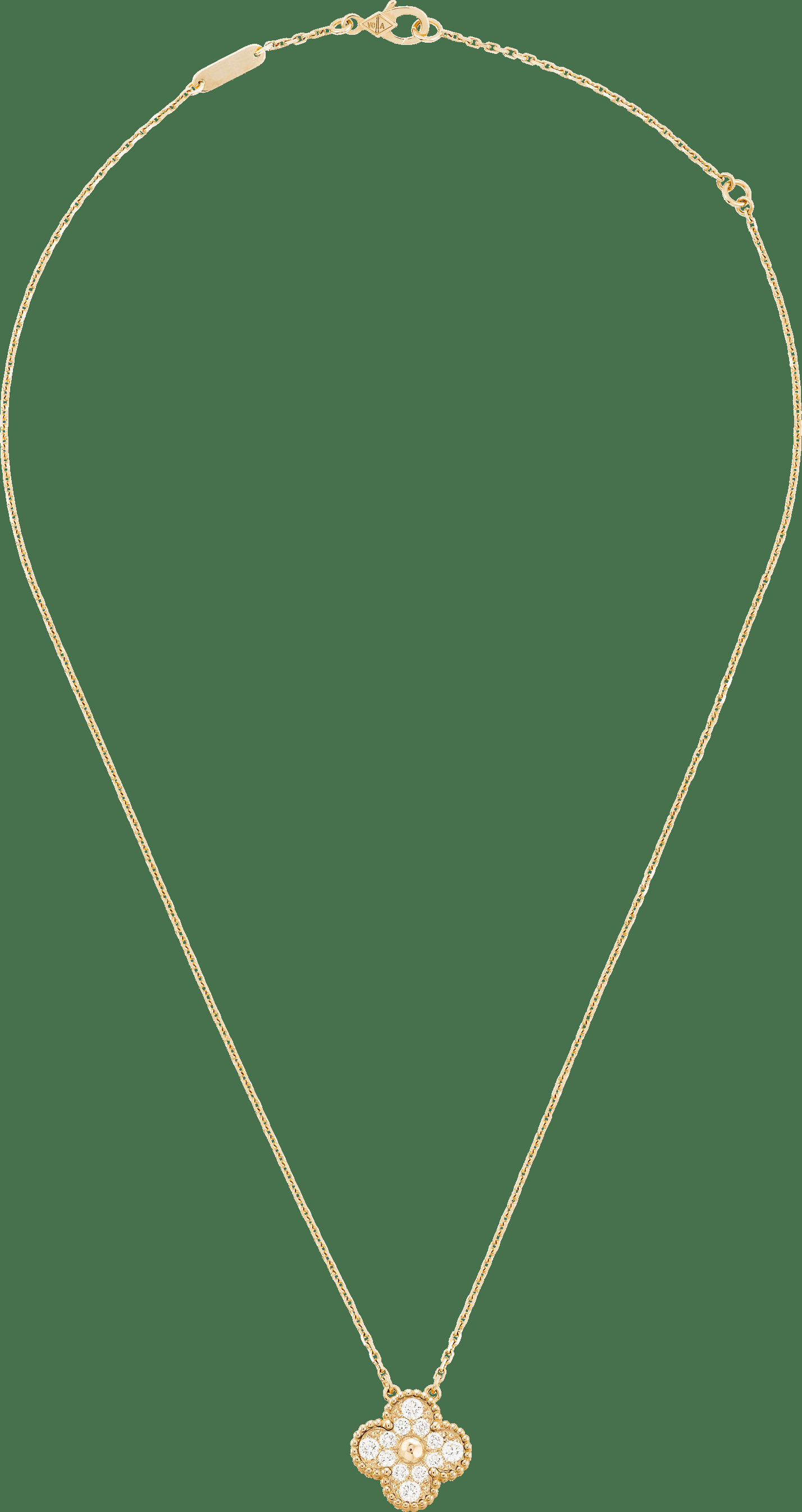 Подвеска Vintage Alhambra, желтое золото, бриллианты