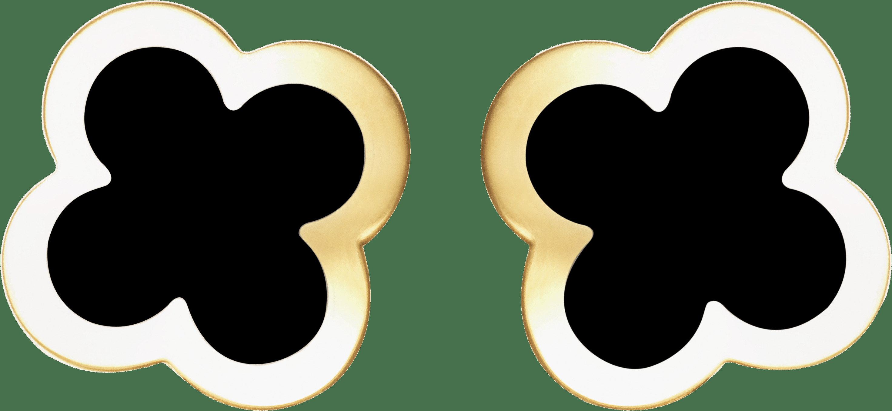 Пуссеты Pure Alhambra, желтое золото, оникс