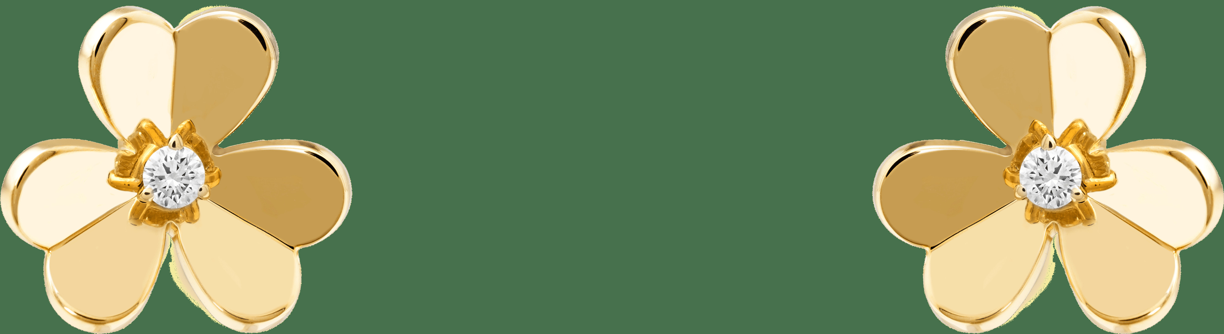 Серьги Frivole, маленькая модель, желтое золото, бриллианты