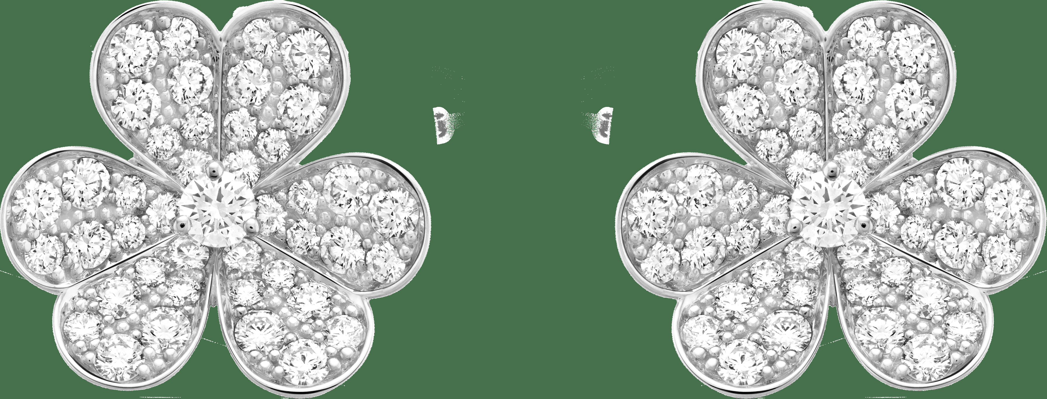 Серьги Frivole, маленькая модель, белое золото, бриллианты